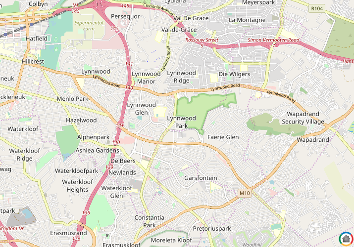 Map location of Lynnwood Park
